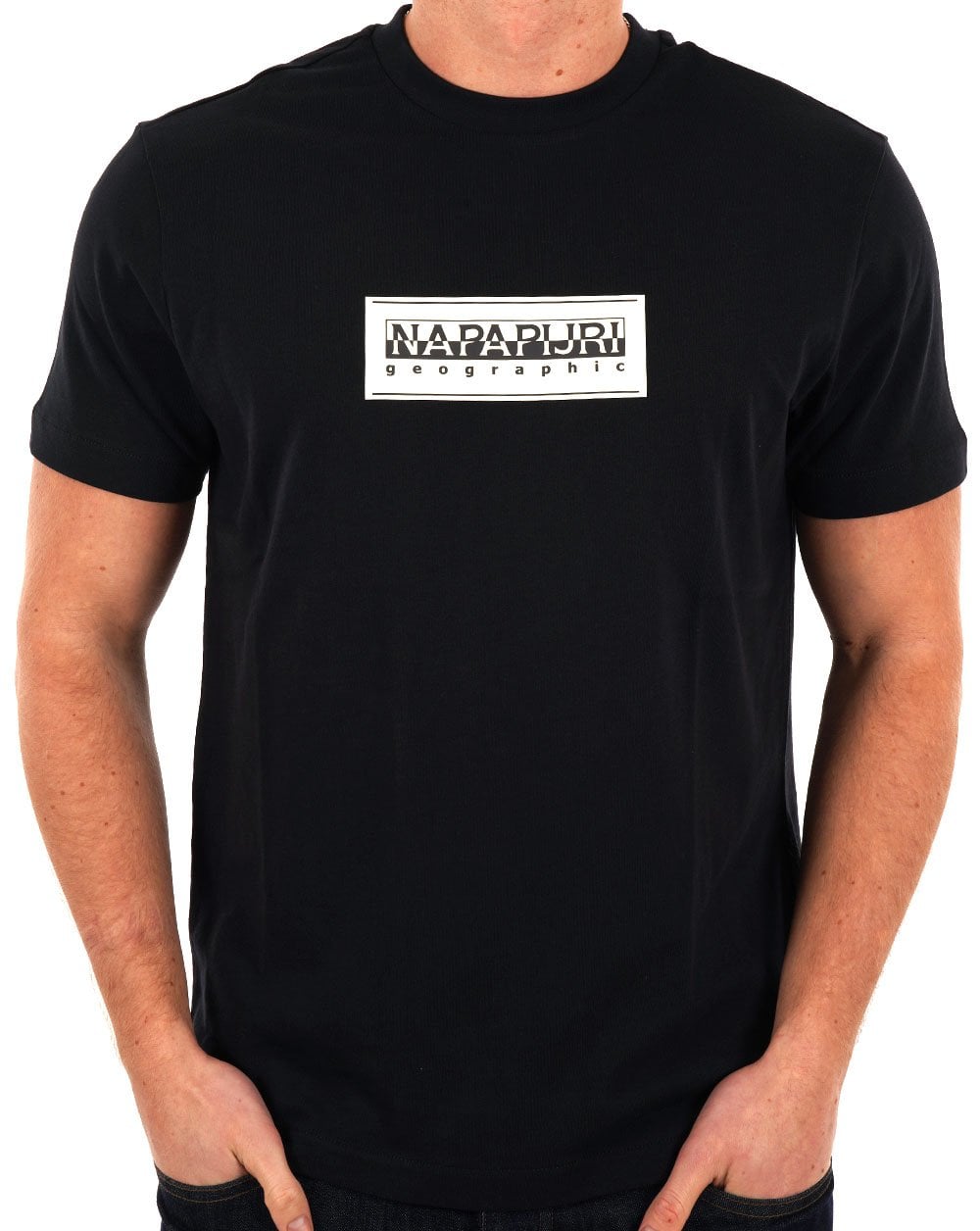 Napapijri Box Logo T Shirt Black