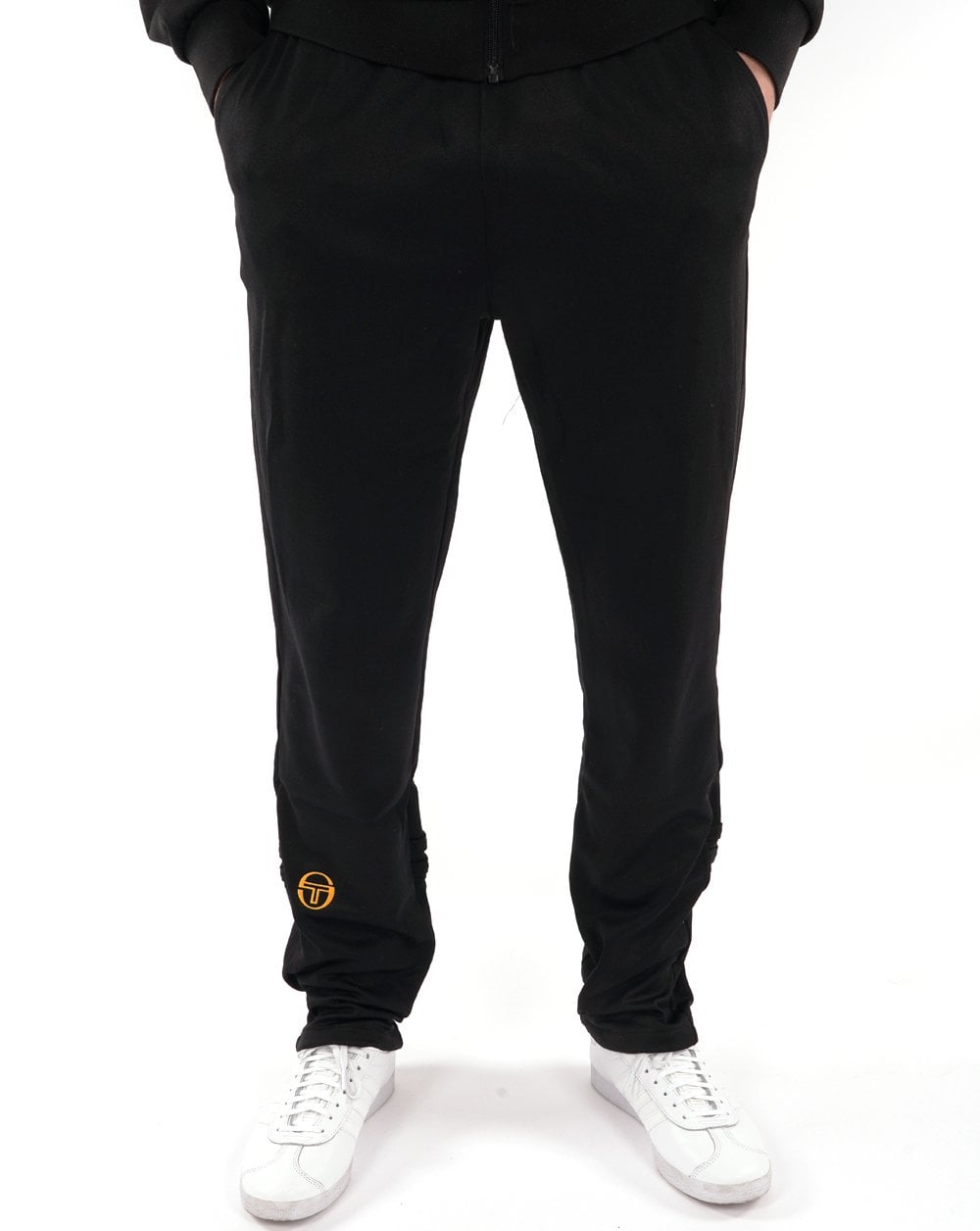 Sergio Tacchini Zip Bottom Track Pants Black/Gold