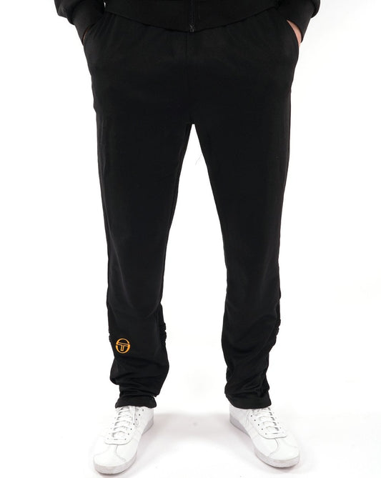 Sergio Tacchini Zip Bottom Track Pants Black/Gold