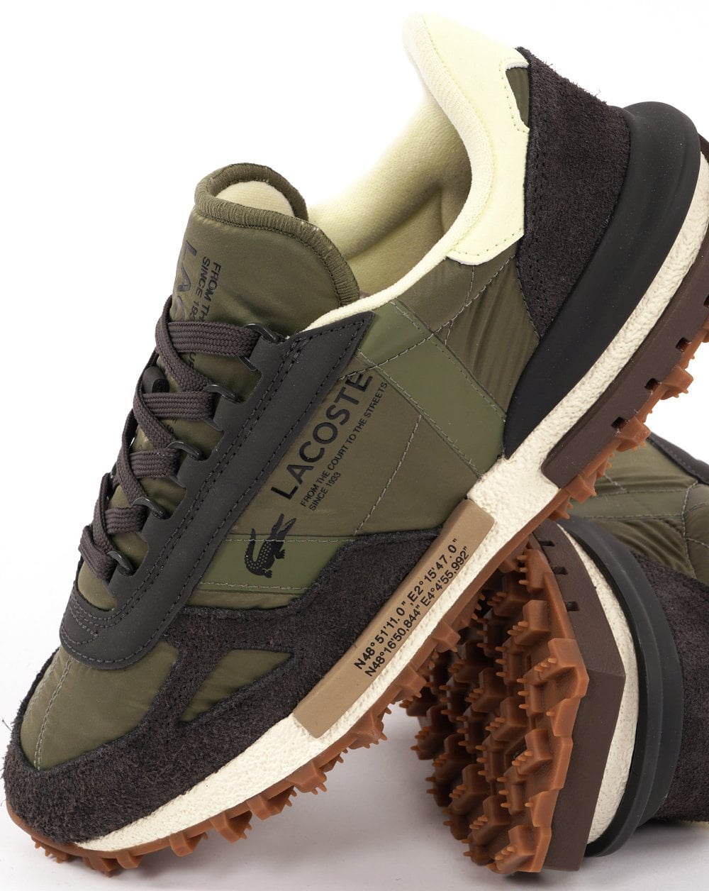 Lacoste Elite Active Trainers Khaki/Dark Green