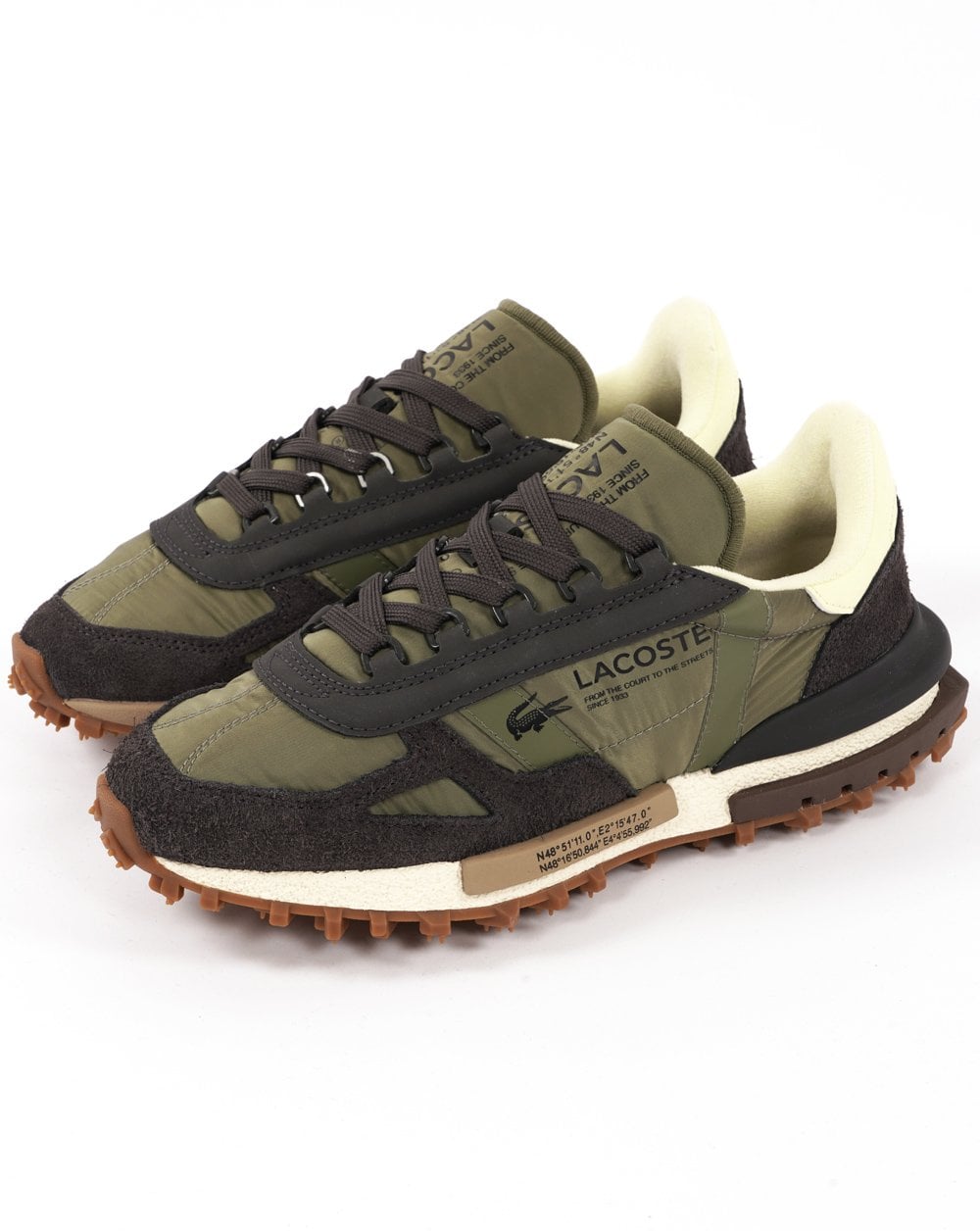 Lacoste Elite Active Trainers Khaki/Dark Green