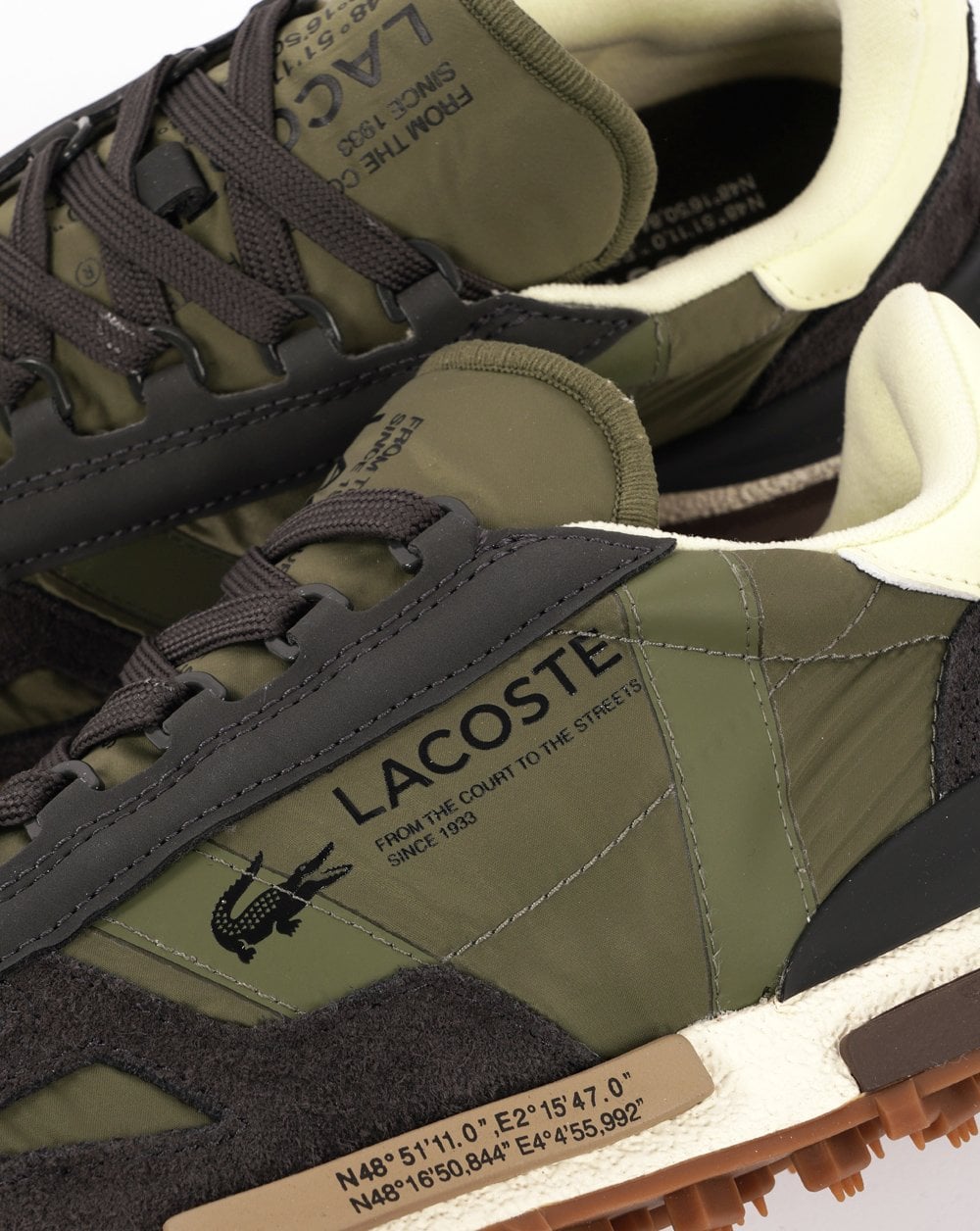Lacoste Elite Active Trainers Khaki/Dark Green