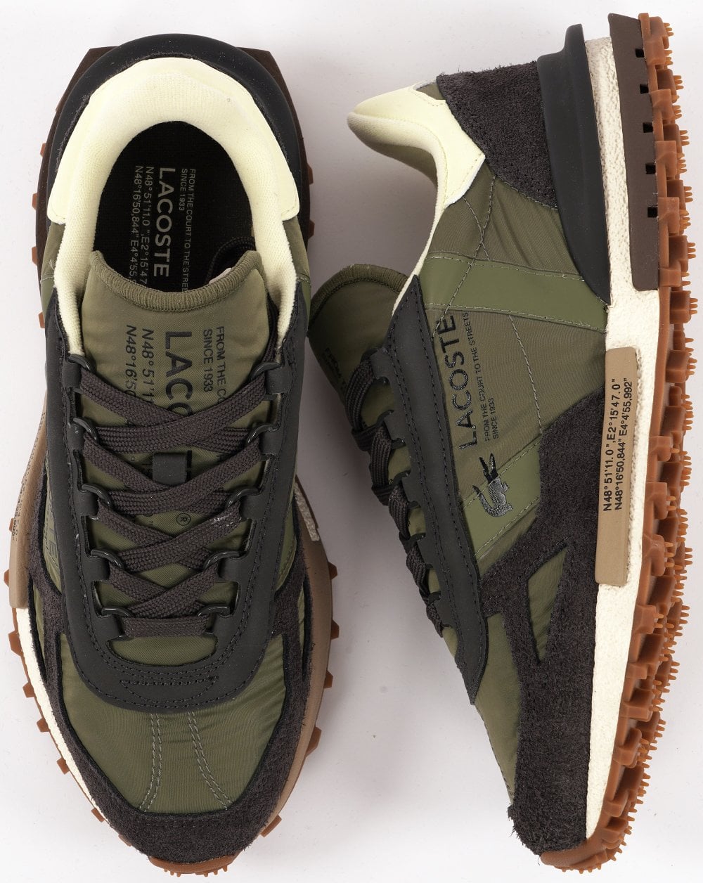 Lacoste Elite Active Trainers Khaki/Dark Green