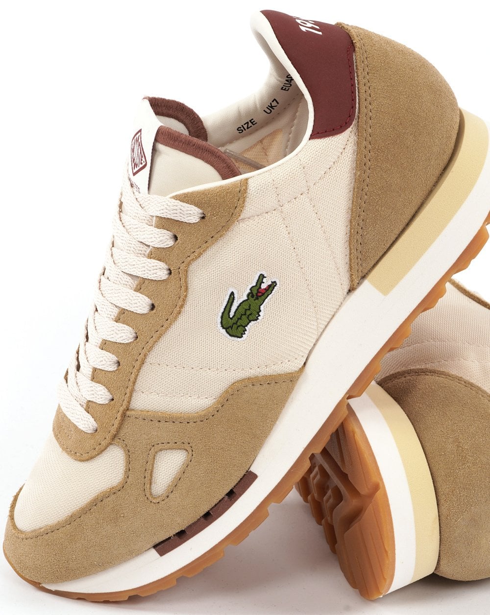 Lacoste Partner 70s Trainers Off White/Burgundy
