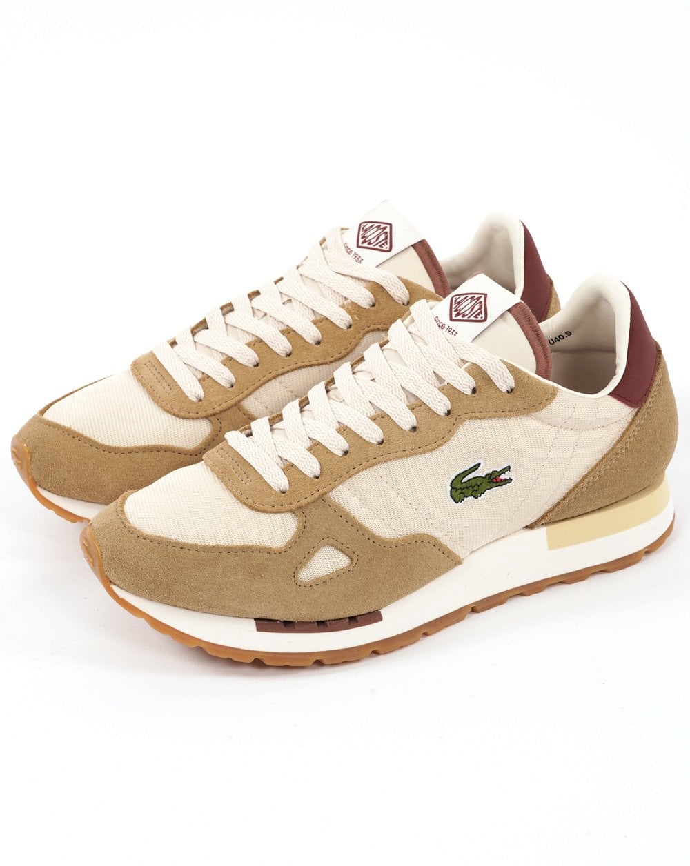 Lacoste Partner 70s Trainers Off White/Burgundy