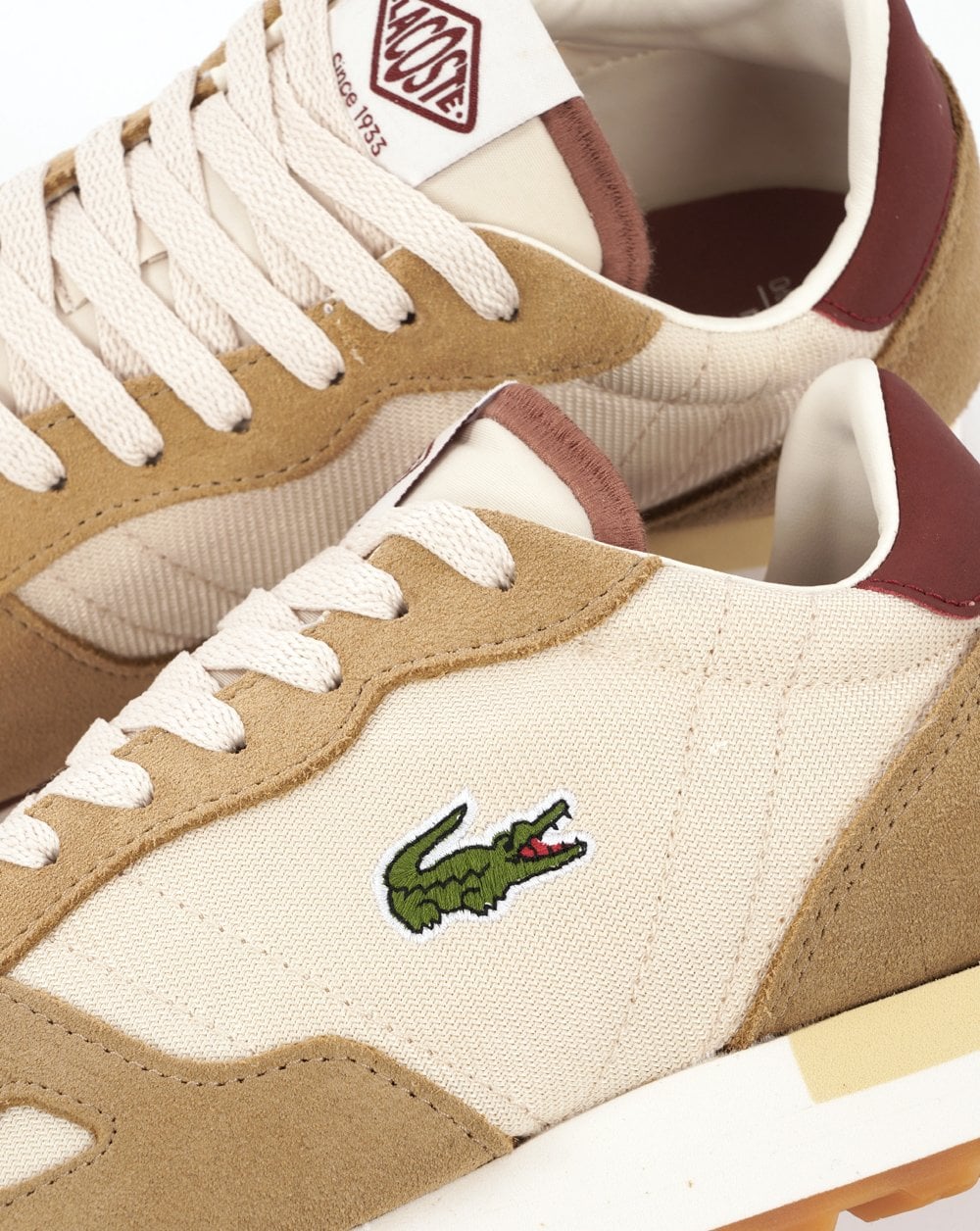 Lacoste Partner 70s Trainers Off White/Burgundy