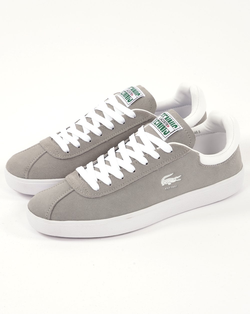Lacoste Baseshot Trainers Grey/White