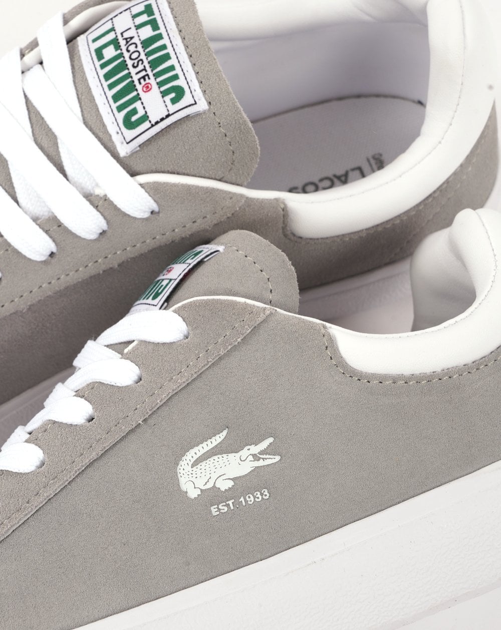 Lacoste Baseshot Trainers Grey/White