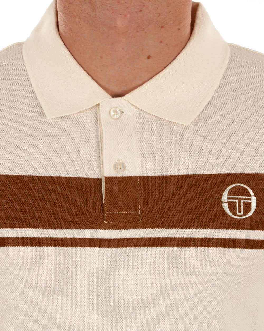 Sergio Tacchini Masters LS Polo Shirt Gardenia Mocha