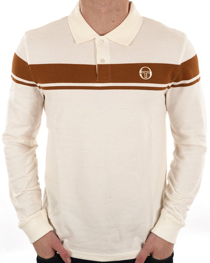 Sergio Tacchini Masters LS Polo Shirt Gardenia Mocha