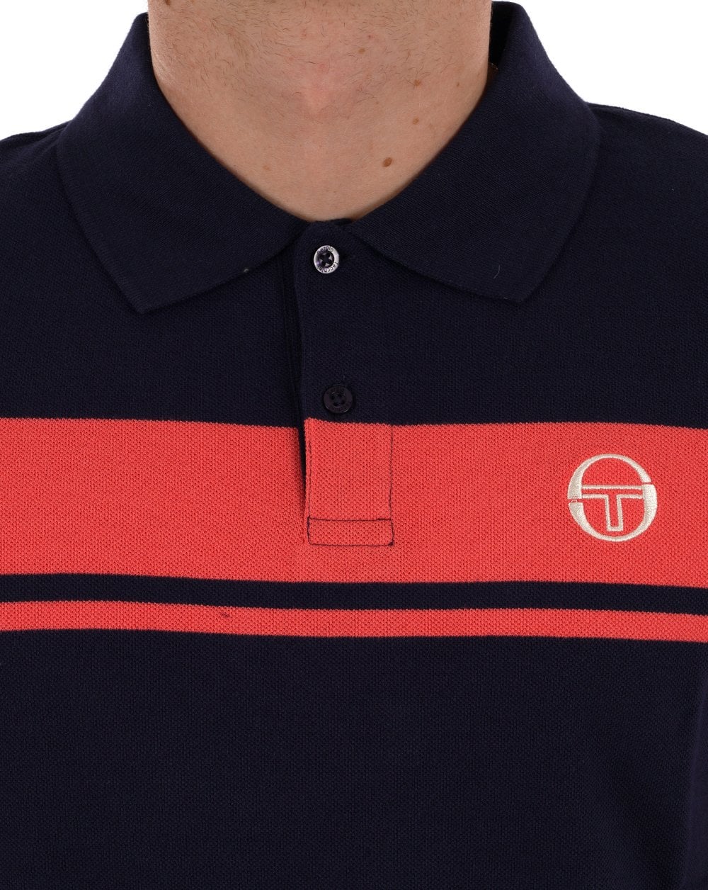 Sergio Tacchini Young Line Polo Shirt Navy Coral