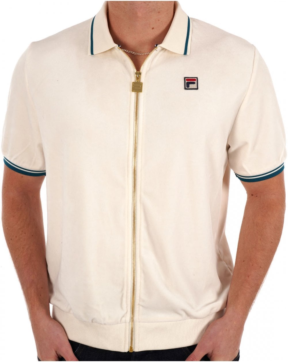 Fila Vintage Terry FZ Velour Polo Gardenia