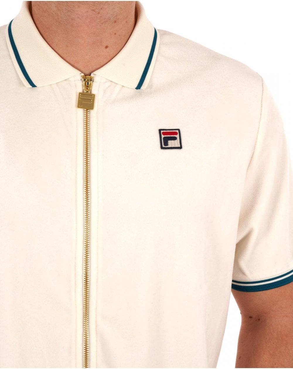 Fila Vintage Terry FZ Velour Polo Gardenia