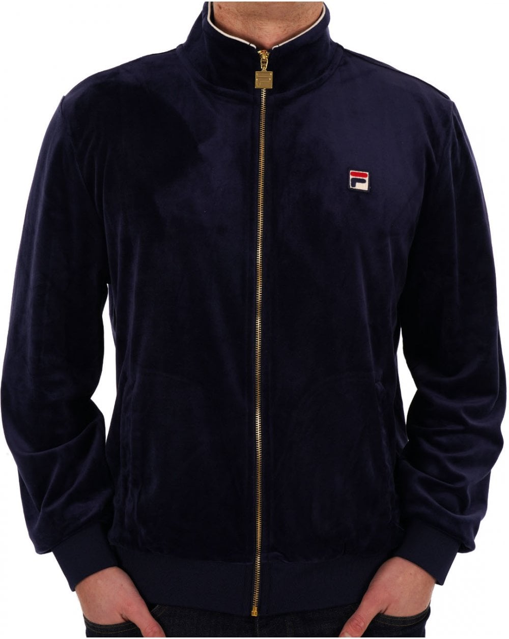 Fila Vintage Velour Track Top Navy