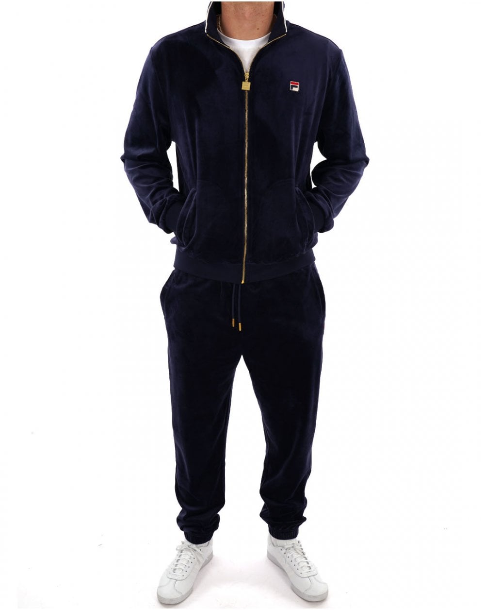 Fila Vintage Velour Track Top Navy