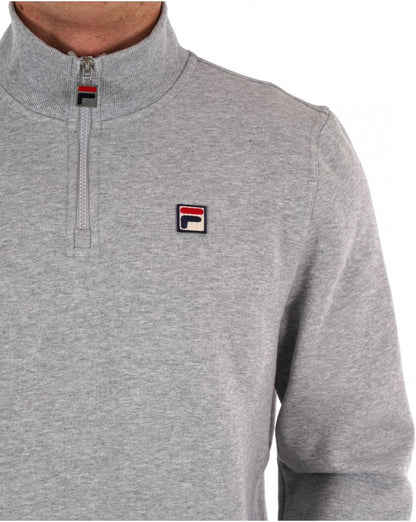 Fila Vintage 1/4 Zip Sweat Light Grey Marl