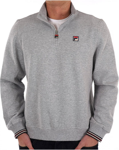 Fila Vintage 1/4 Zip Sweat Light Grey Marl