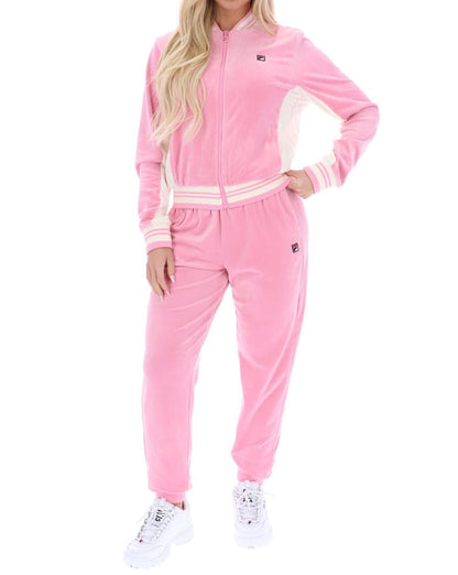 Fila Vintage Jenesis Velour Track Top Prism Pink