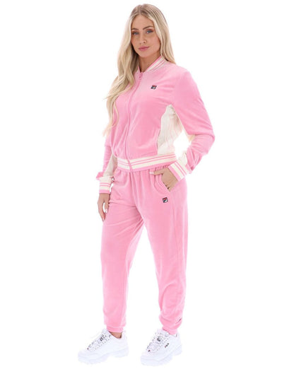 Fila Vintage Jenesis Velour Track Top Prism Pink