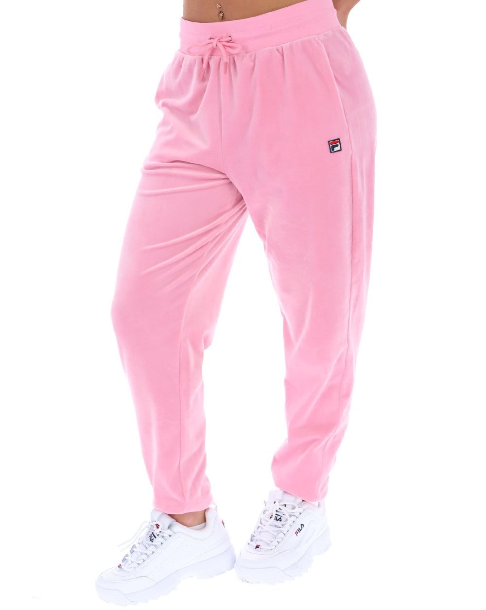 Fila Vintage Justina Cuffed Velour Jogger Prism Pink