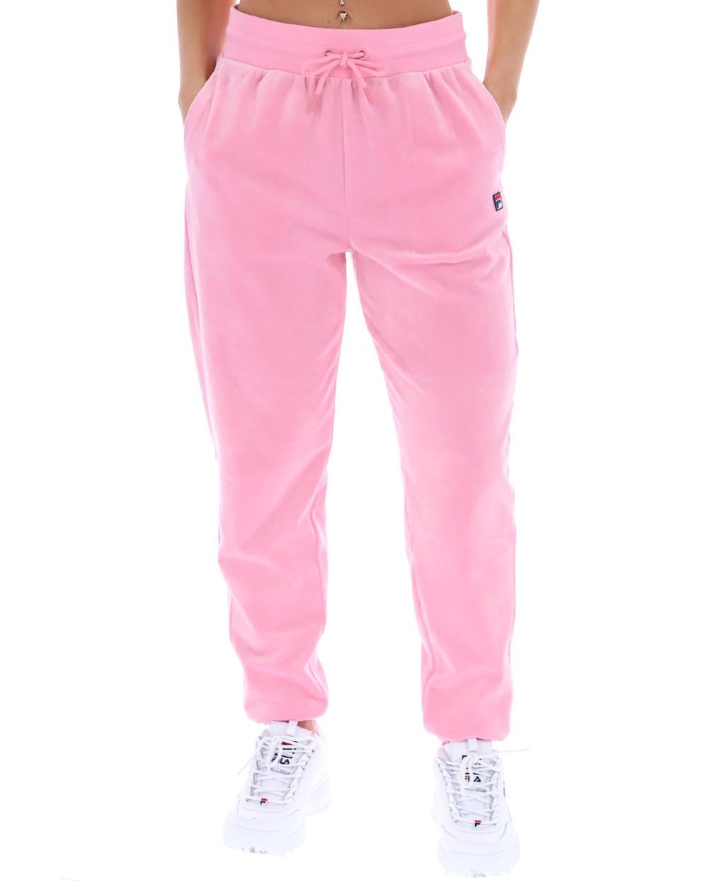 Fila Vintage Justina Cuffed Velour Jogger Prism Pink