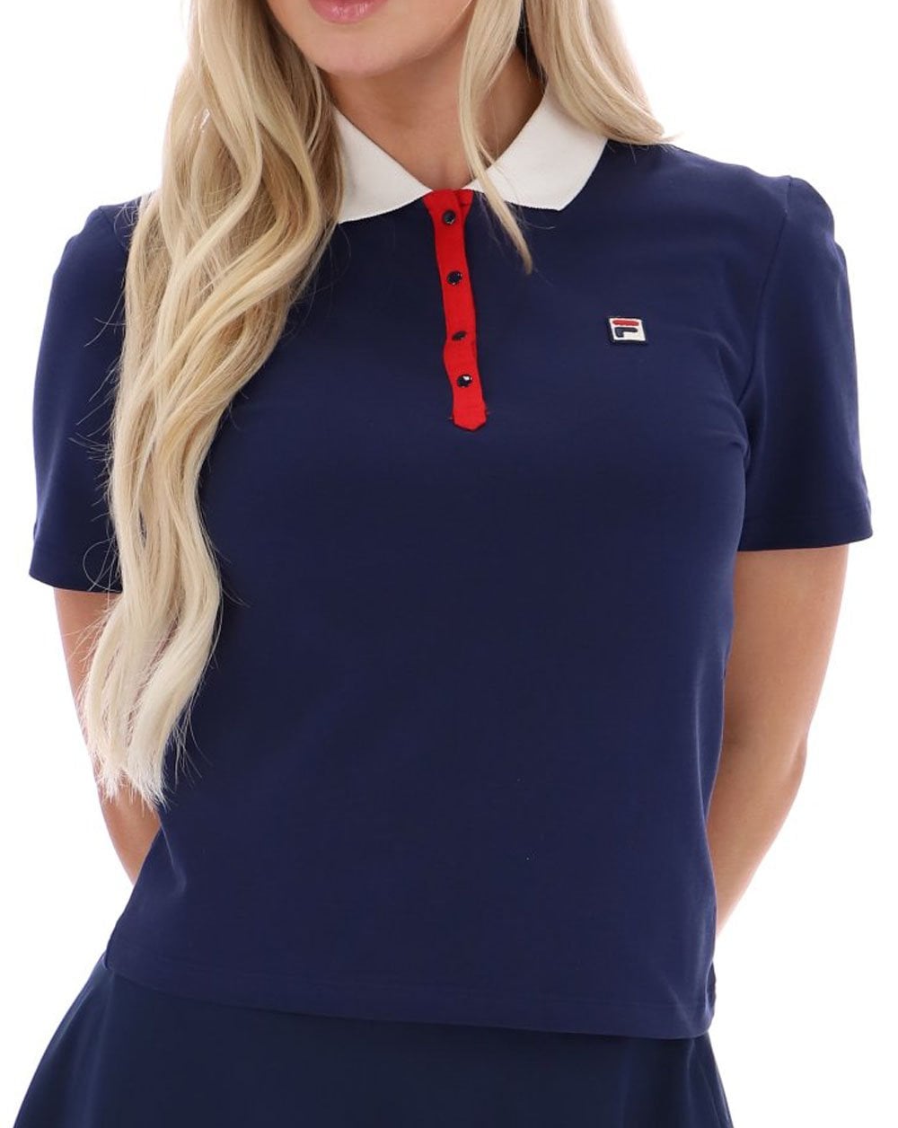 Fila Vintage Women's Juno Fitted Iconic Polo Navy