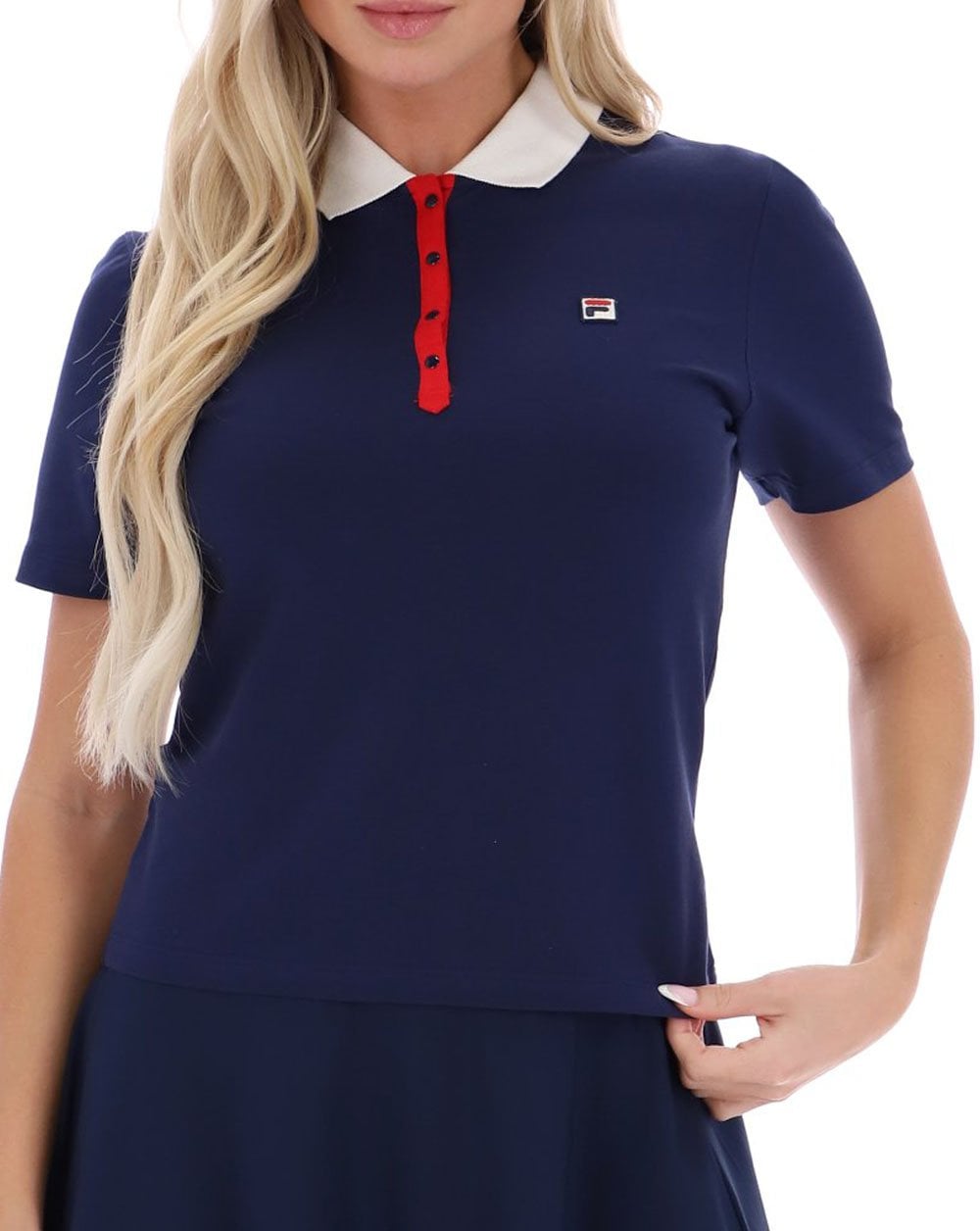 Fila Vintage Women's Juno Fitted Iconic Polo Navy