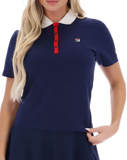 Fila Vintage Women's Juno Fitted Iconic Polo Navy