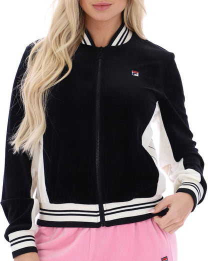 Fila Vintage Jenesis Velour Track Top Black