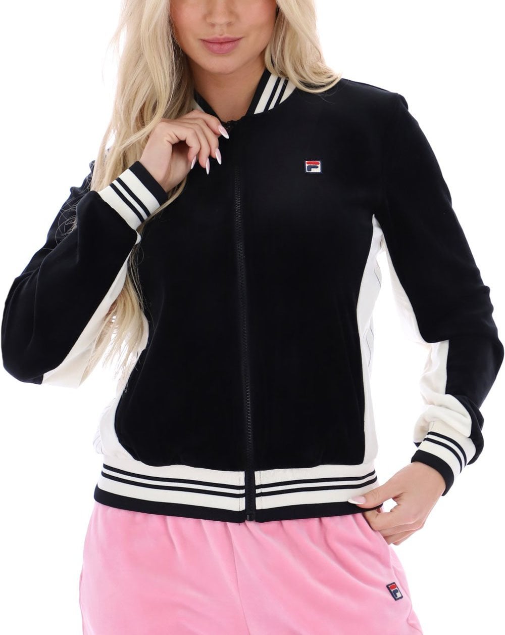 Fila Vintage Jenesis Velour Track Top Black