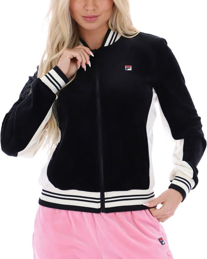 Fila Vintage Jenesis Velour Track Top Black