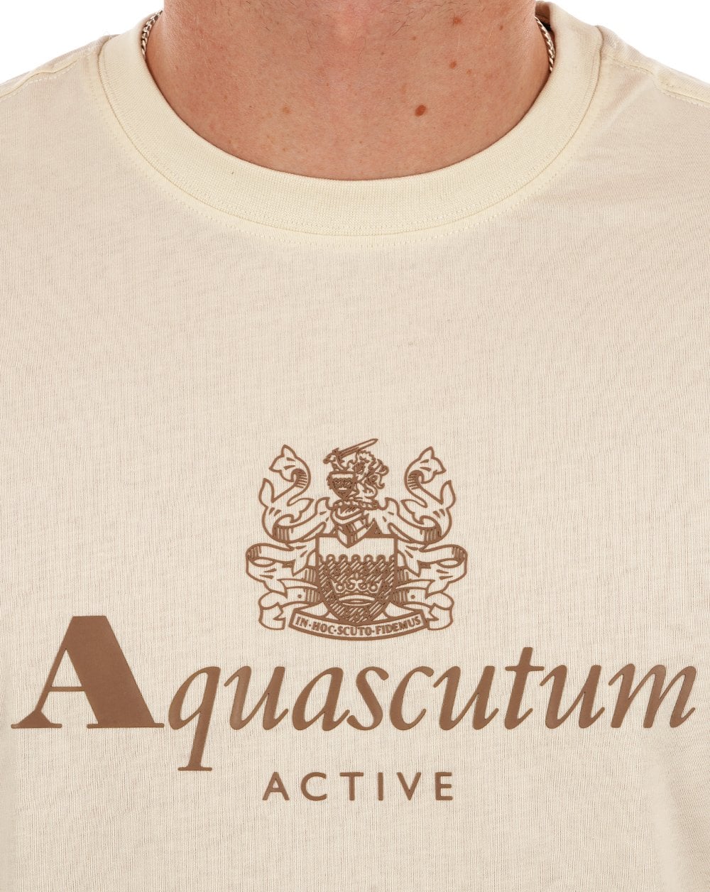 Aquascutum Large Logo T Shirt Off White