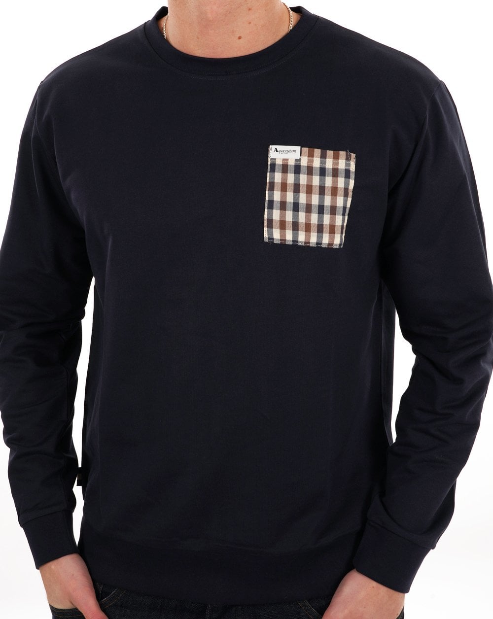 Aquascutum Iconic Pocket Crew Sweat Navy