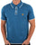 Gabicci Vintage Lineker Tipped Knitted Polo Aqua