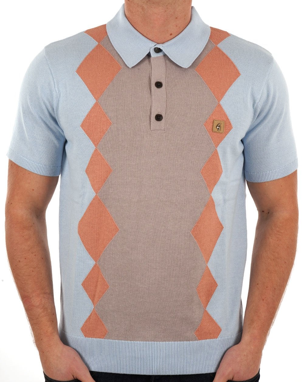 Gabicci Vintage Bond Knitted Polo Azure