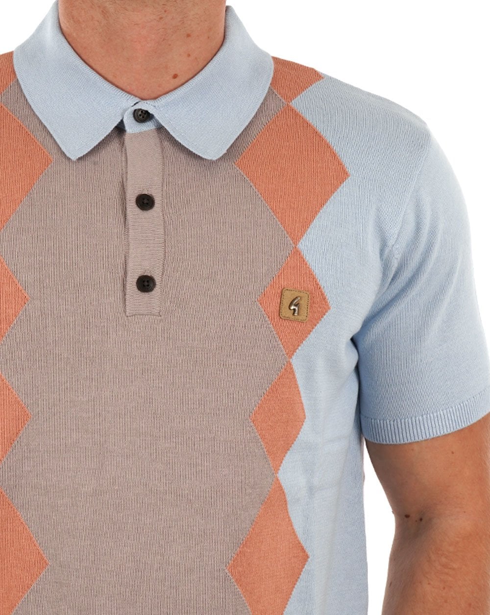 Gabicci Vintage Bond Knitted Polo Azure