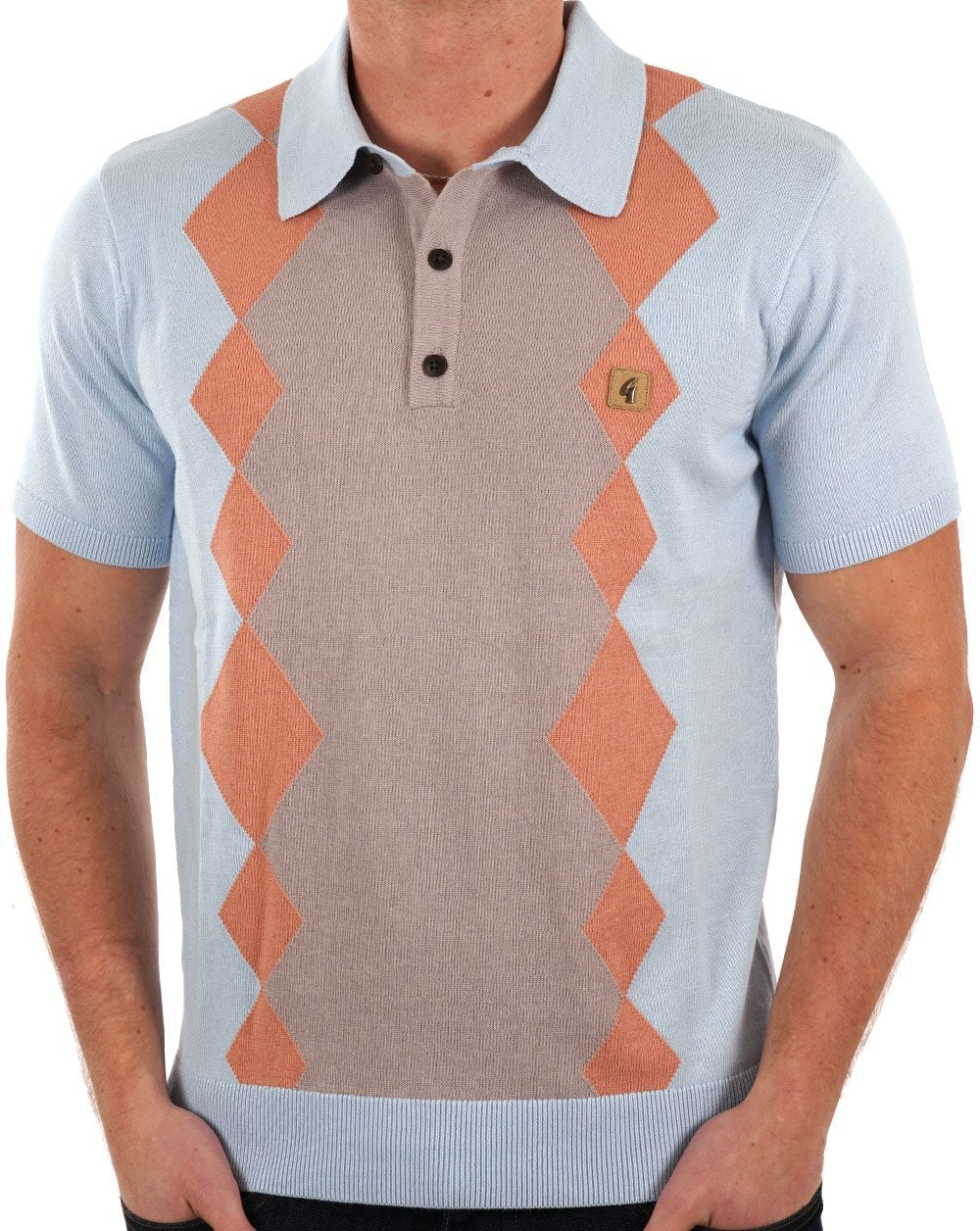 Gabicci Vintage Bond Knitted Polo Azure