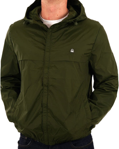 Benetton Hooded Rain Defender Jacket Dark Forest