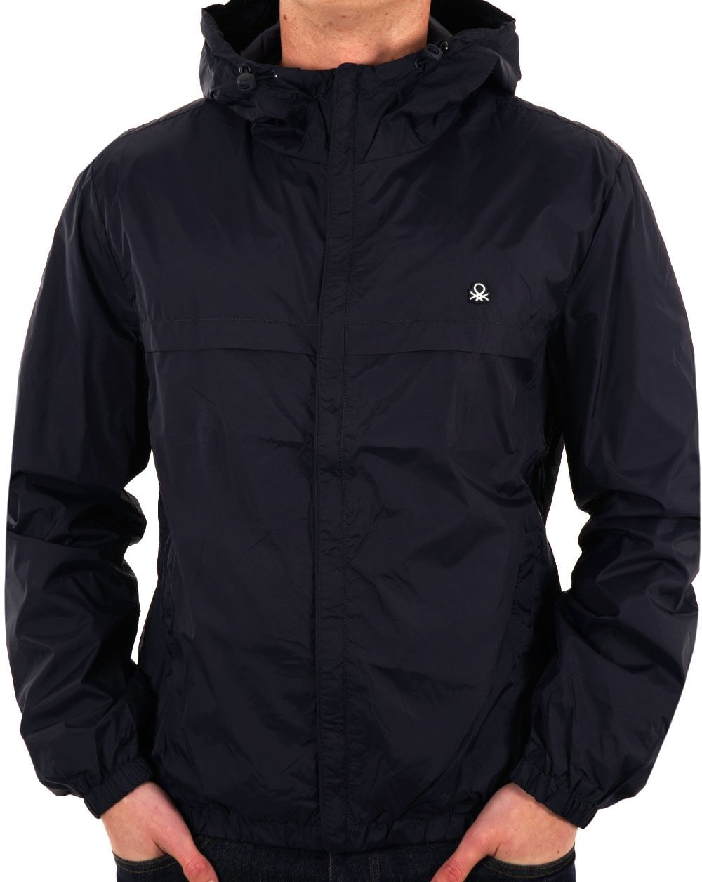 Benetton Hooded Rain Defender Jacket Navy