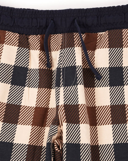 Aquascutum Macro Check Sweat Shorts Navy