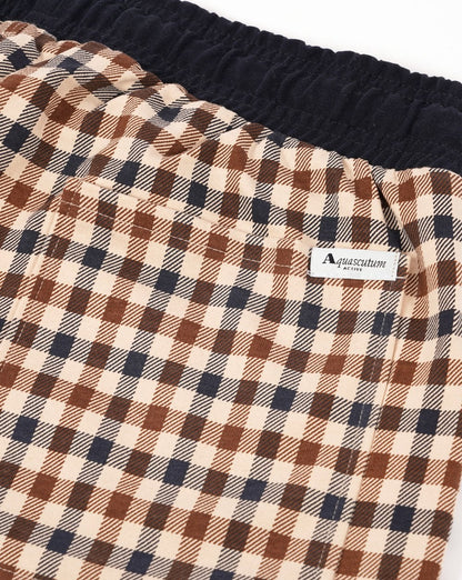 Aquascutum Club Check Sweat Shorts Navy