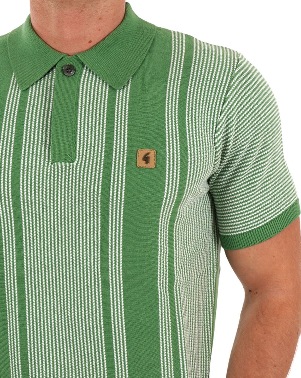 Gabicci Vintage Dante Knitted Polo Verde