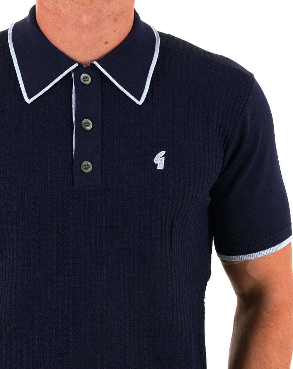 Gabicci Vintage Malcolm Knitted Polo Navy