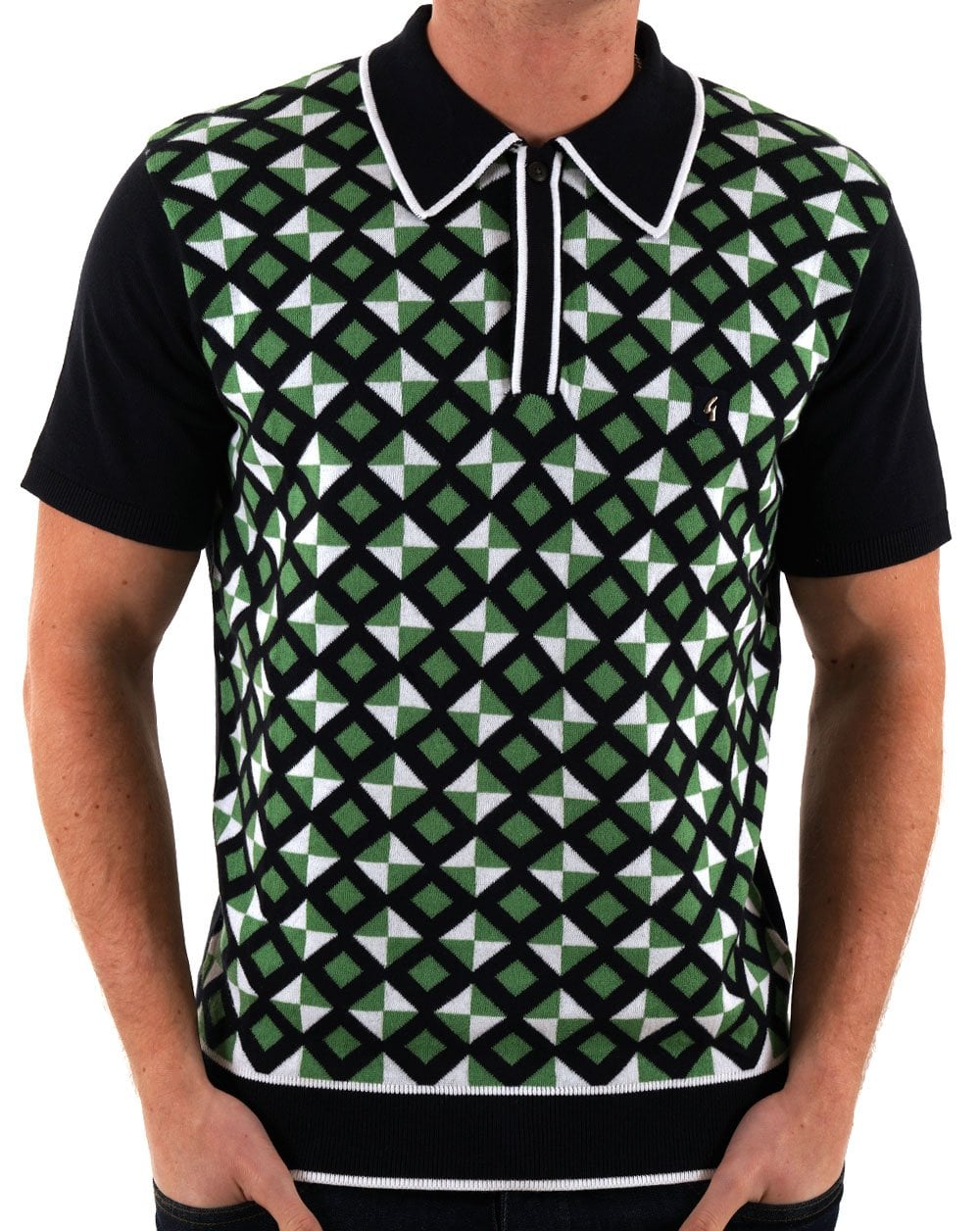 Gabicci Vintage Ted Knitted Polo Navy