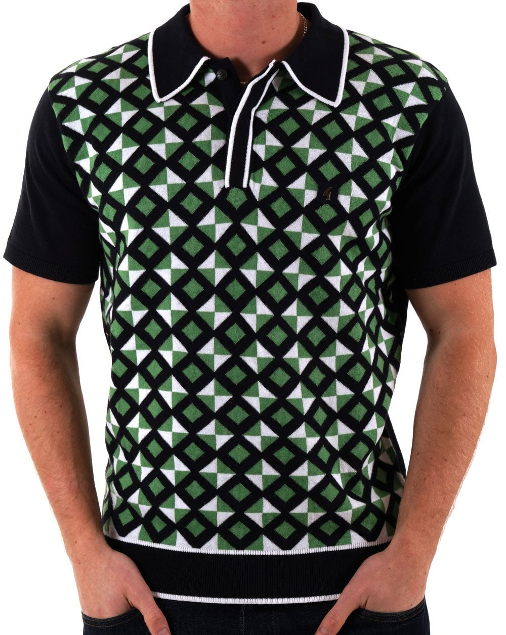 Gabicci Vintage Ted Knitted Polo Navy