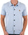 Gabicci Vintage Full Button Knit Polo Sky