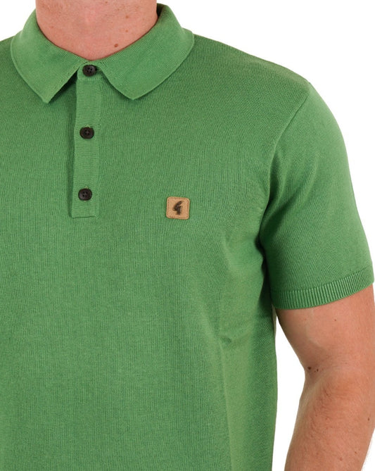 Gabicci Vintage Knit Polo Fresh Green