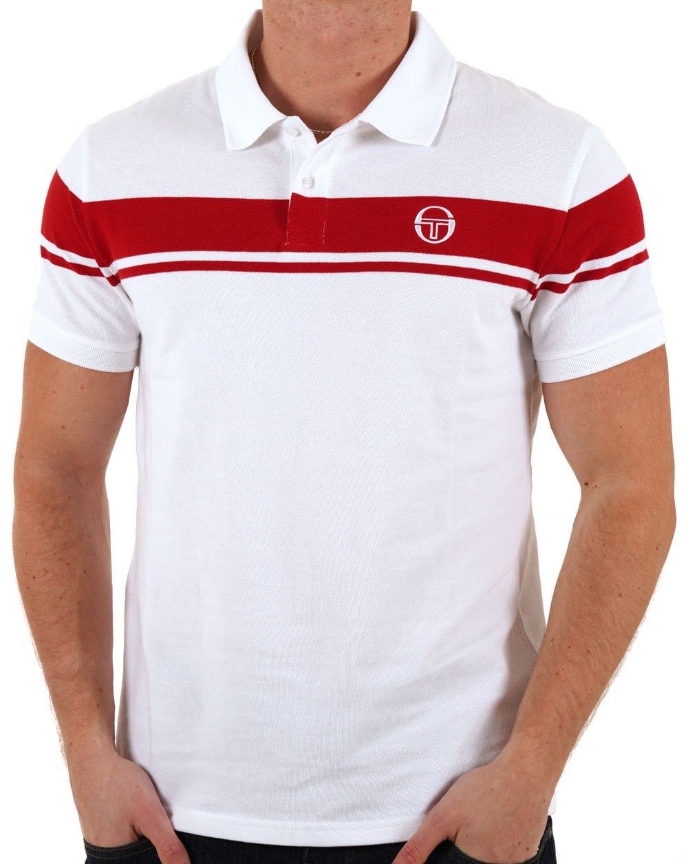 Sergio Tacchini Young Line Polo Shirt White/Red