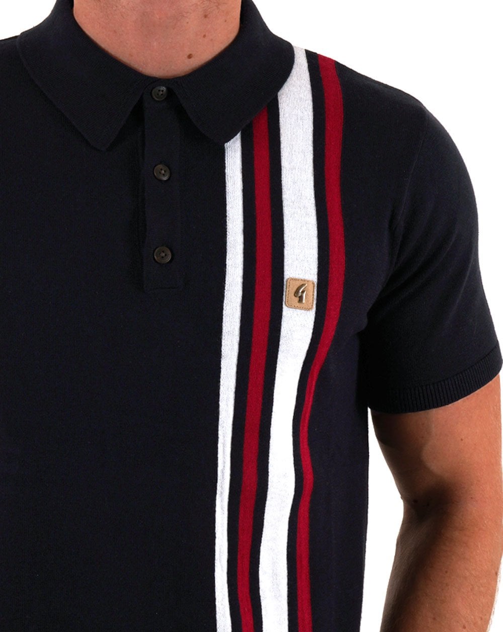 Gabicci Vintage Soda SS Knitted Polo Navy