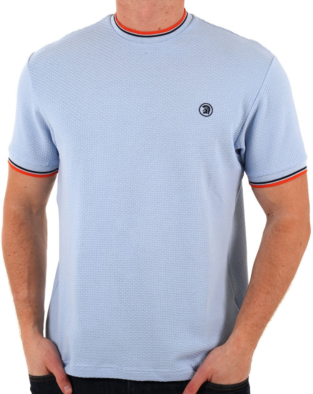 Trojan Twin Tipped Textured T-shirt Powder Blue